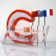 lucite tombstone with flag